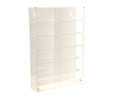 12-Car Wall Mount Display Case White Back With Cover - Big J's Garage