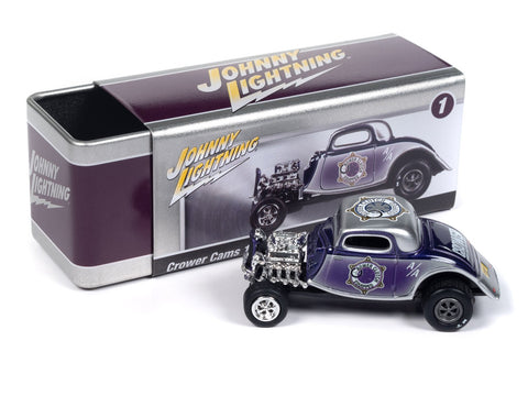 1934 Ford Coupe Crower Cams Purple & Silver Johnny Lightning - Big J's Garage