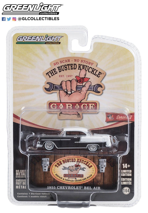 1955 Chevrolet Bel Air Lowrider Busted Knuckle Garage Series 2 Greenlight Collectibles - Big J's Garage