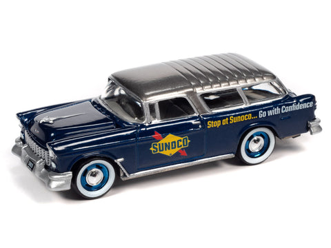 1955 Chevy Nomad w/Enclosed Trailer (Sunoco) Johnny Lightning - Big J's Garage