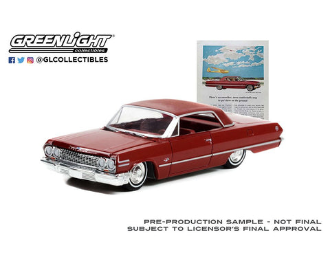 1963 Chevrolet Impala Sport Coupe Red Greenlight Collectibles - Big J's Garage