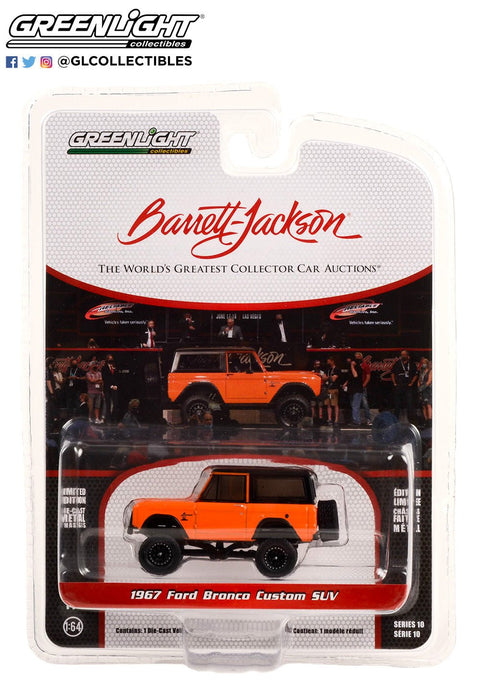 1967 Ford Bronco Custom Orange Greenlight Collectibles - Big J's Garage