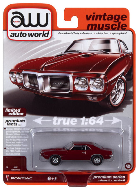 1969 Pontiac Firebird Matador Red Auto World - Big J's Garage