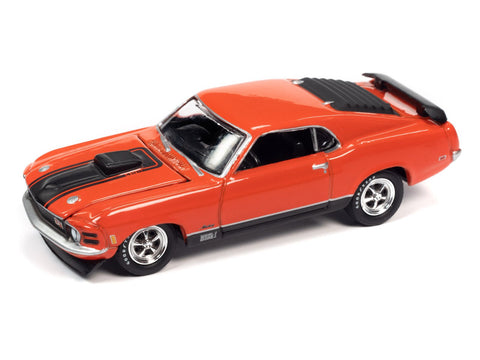 1970 Ford Mustang Mach 1 Calypso Coral Johnny Lightning - Big J's Garage