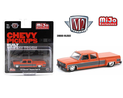 1973 Chevrolet Cheyenne Super 30 Orange Mijo Exclusive M2 Machines - Big J's Garage