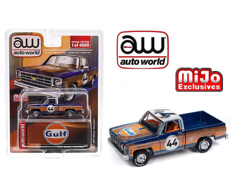 1977 Chevrolet Silverado Gulf Oil Weathered Auto World Mijo Exclusive - Big J's Garage