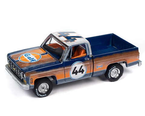 1977 Chevrolet Silverado Gulf Oil Weathered Auto World Mijo Exclusive - Big J's Garage