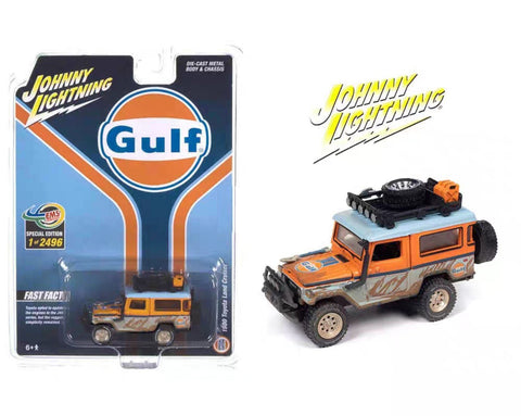 1980 Toyota Land Cruiser Gulf Muddy Version Johnny Lightning EMS Exclusive - Big J's Garage