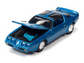 1981 Pontiac Firebird T/A Turbo Tahoe Blue w/ Turbo 4.9 Firebird Graphics Johnny Lightning - Big J's Garage