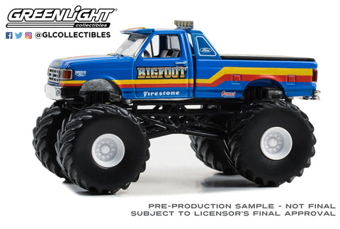 1990 Ford F-350 Monster Truck - Bigfoot #9 - Kings of Crunch Series 14 Greenlight Collectibles - Big J's Garage