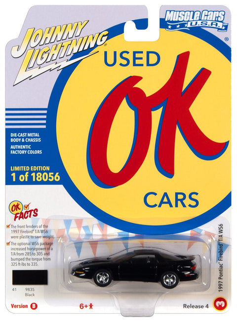 1997 Pontiac Firebird WS-6 T/A Black Johnny Lightning - Big J's Garage