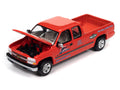 2002 Chevrolet Silverado Extended Cab w/Tow Dolly Molly Orange Johnny Lightning - Big J's Garage