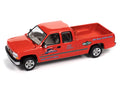 2002 Chevrolet Silverado Extended Cab w/Tow Dolly Molly Orange Johnny Lightning - Big J's Garage