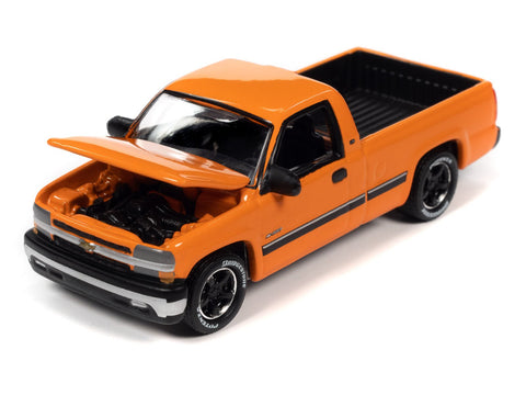 2002 Chevy Silverado Tangier Orange Johnny Lightning - Big J's Garage