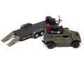 2004 Hummer H2 w/Open Trailer Moss Green Johnny Lightning - Big J's Garage