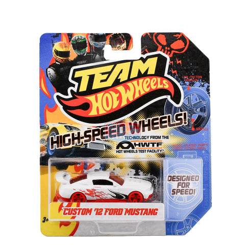 2012 Team Hot Wheels High Speed Racing Custom 12 Ford Mustang White Red - Big J's Garage