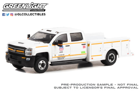 2018 Chevrolet Silverado 3500 Dually Service Bed - Union Pacific Railroad Maintenance Truck Dually Drivers Series 11 Greenlight Collectibles - Big J's Garage