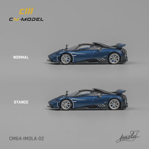 Pagani Imola Carbon Blue Limited Edition 1:64 CM Model - Big J's Garage