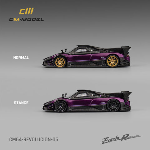 Pagani Zonda Revolucion Purple Limited Edition 1:64 CM Model - Big J's Garage