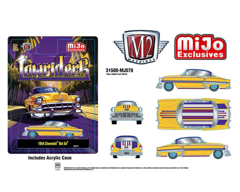 1954 Chevrolet Bel Air Lowriders Limited Edition – Metallic Yellow – Mijo Exclusives M2 Machines - Big J's Garage