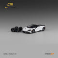 McLaren 765LT White With Carbon Hood Limited Edition 1:64 CM Model - Big J's Garage