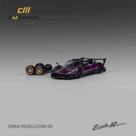 Pagani Zonda Revolucion Purple Limited Edition 1:64 CM Model - Big J's Garage