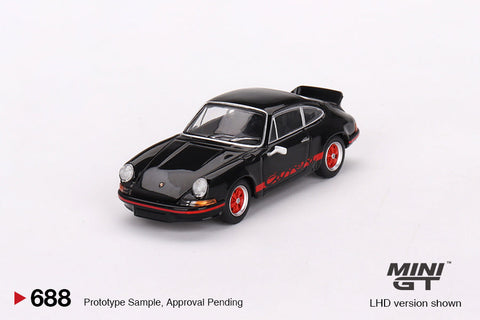 Porsche 911 Carrera RS 2.7 Black with Red Livery Mini GT Mijo Exclusives - Big J's Garage