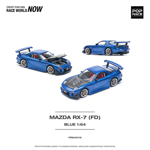 Mazda RX-7 (FD3S) Re-Amemiya Widebody Metallic Blue Pop Race - Big J's Garage