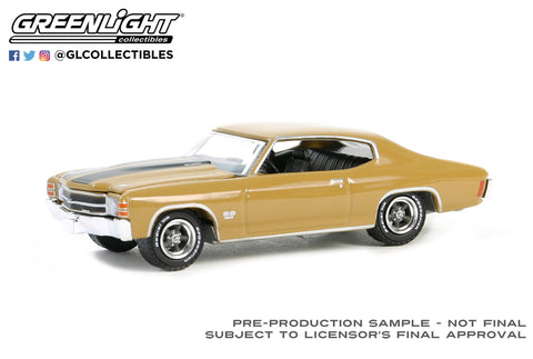 1971 Chevrolet Chevelle SS 454 – Placer Gold GreenLight Muscle Series 28 6-Car Assortment Greenlight Collectibles - Big J's Garage