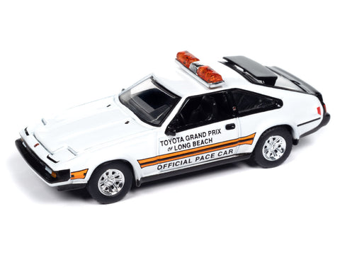 1983 Toyota Celica Supra White w/Toyota Grand Prix of Long Beach Official Pace Car Graphics & Roof Lightbar Auto World - Big J's Garage