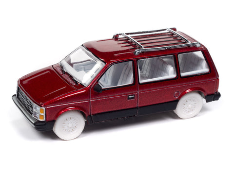 Ultra Red Chase 1985 Dodge Caravan Crimson Red w/Black Lower Sides Auto World - Big J's Garage