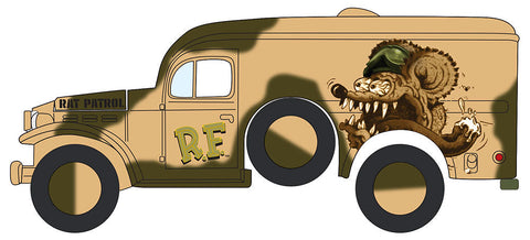 Dodge WC54 Rat FInk Desert Camo Johnny Lightning Big J's Garage