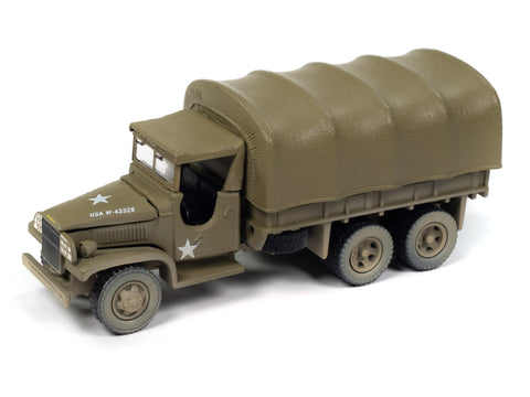  WWII GMC CCKW 6x6 Going for Broke - Olive Drab Johnny Lightning Assortment History Reveled 2024 Version A - Big J's Garage