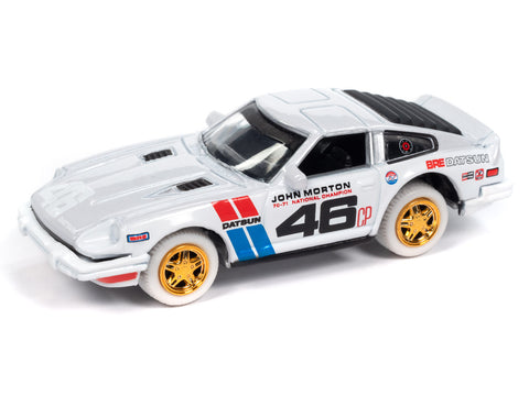 White Lightning chase 1981 Datsun 280Z BRE Datsun Johnny Lightning Assortment W/ Collector Tin 2024 Release 1 Version A & B - Big J's Garage