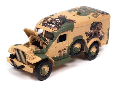 Dodge WC54 Rat Fink Desert Camo Johnny Lightning - Big J's Garage