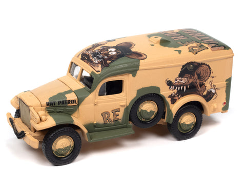 Dodge WC54 Rat Fink Desert Camo Johnny Lightning - Big J's Garage