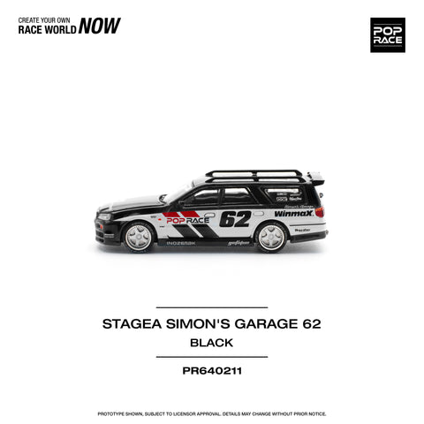 Nissan Stagea Simon's Garage #62 Black Pop Race - Big J's Garage