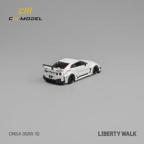 Nissan R35 GTR LBWK Supersilhouette 35GT-RR Liberty Walk White Limited Edition 1:64 CM Model - Big J's Garage