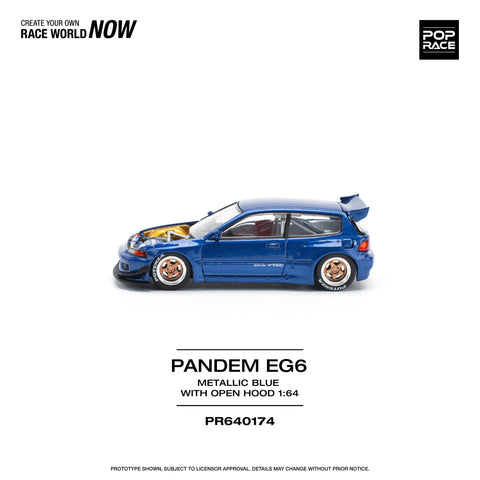 PANDEM CIVIC EG6 METALLIC BLUE Pop Race - Big J's Garage