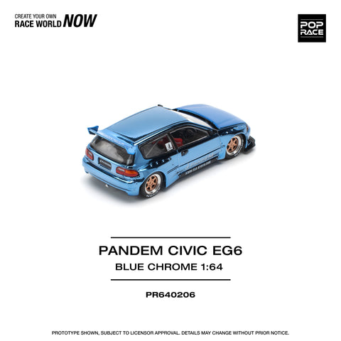 PANDEM CIVIC EG6 - BLUE CHROME Pop Race - Big J's Garage