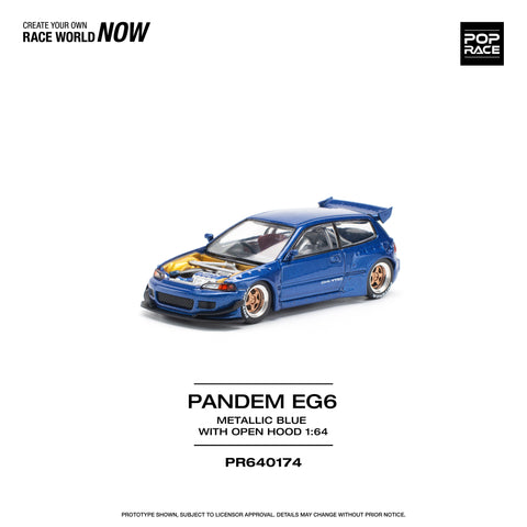 PANDEM CIVIC EG6 METALLIC BLUE Pop Race - Big J's Garage