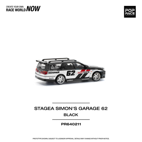 Nissan Stagea Simon's Garage #62 Black Pop Race - Big J's Garage