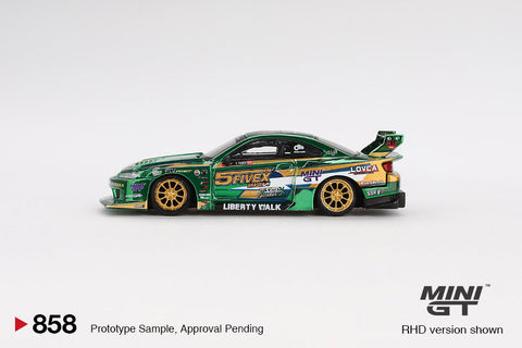 Nissan LB-Super Silhouette S15 SILVIA LBWK 2024 Fausto Racing Mini GT - Big J's Garage