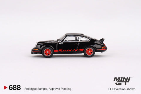 Porsche 911 Carrera RS 2.7 Black with Red Livery Mini GT Mijo Exclusives - Big J's Garage