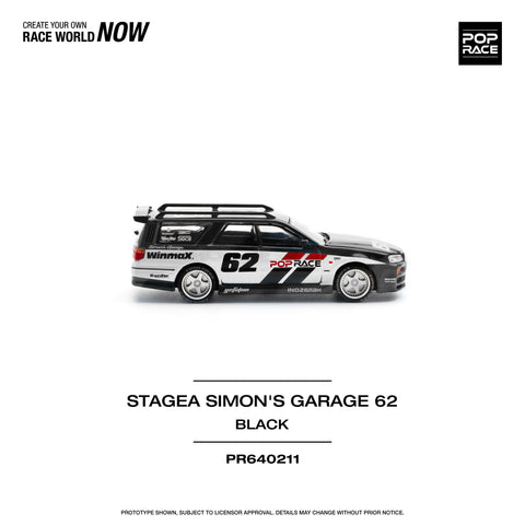 Nissan Stagea Simon's Garage #62 Black Pop Race - Big J's Garage