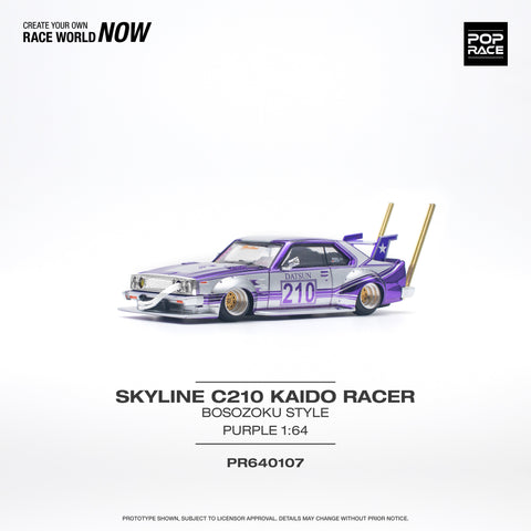 Nissan Skyline C210 Kaido Racer Bosozoku Style Purple Chrome Silver Pop Race - Big J's Garage