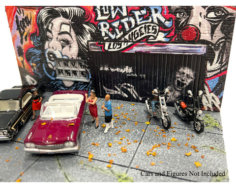 MiJo Exclusives LA Street Art Lowrider American Diorama - Big J's Garage