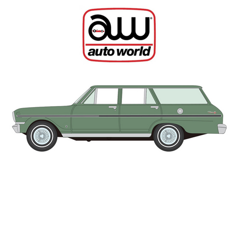 1965 Chevrolet Nova II Wagon Willow Green Hobby Exclusive Auto World - Big J's Garage