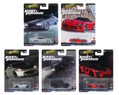 Fast and Furious Mix J Hot Wheels 5-Car Assortment - Big J's Garage