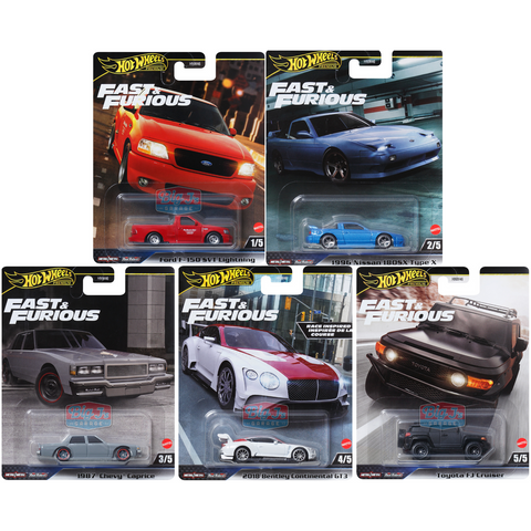 Fast and Furious Mix H Hot Wheels 5-Car Assortment - Big J's Garage